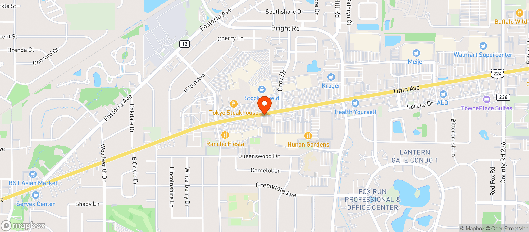 Map showing Beverage Barn