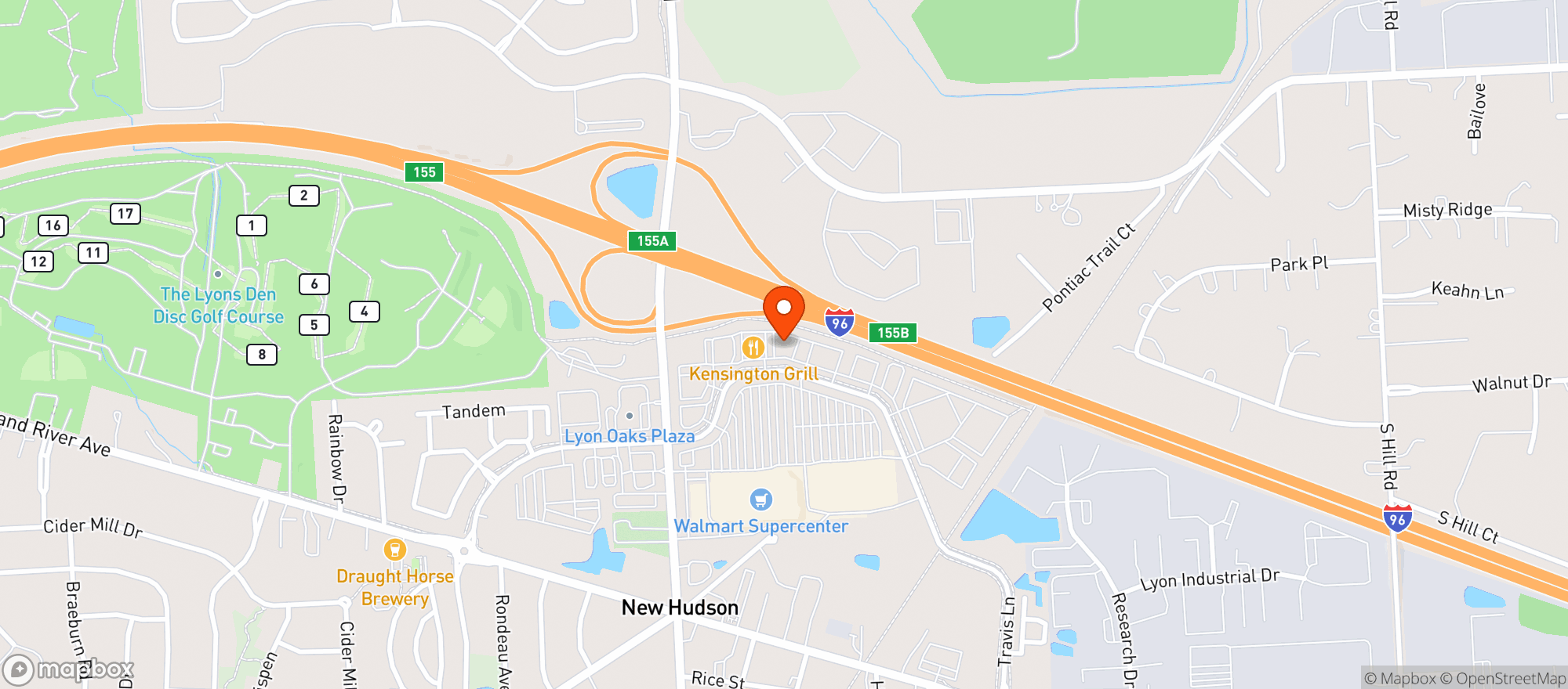 Map showing Applebees Neighborhood Grill & Bar