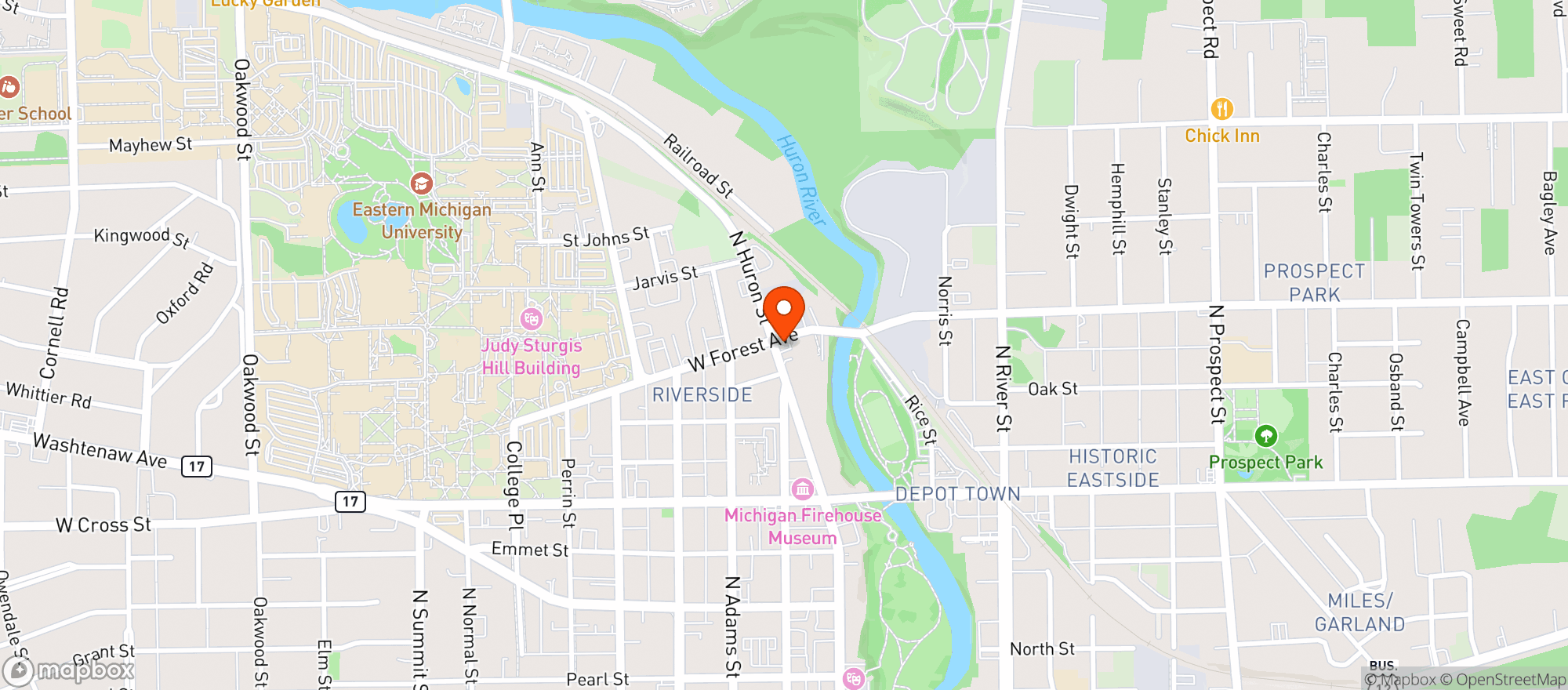 Map showing Keg Party Store