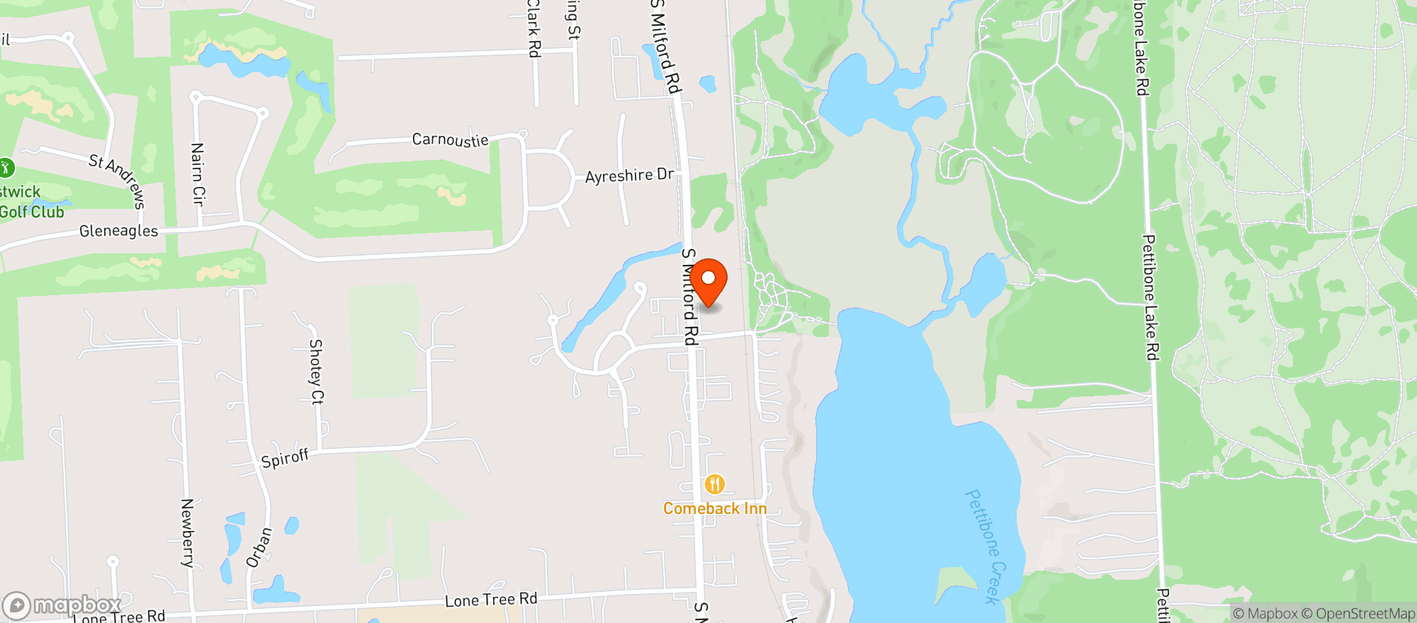 Map showing Pine Ridge Winery