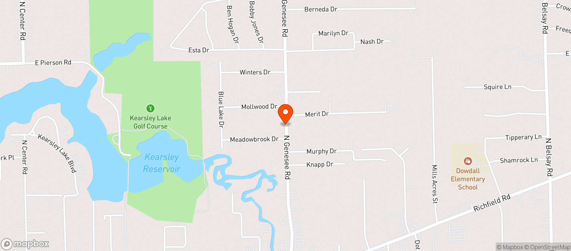 Map showing Kearsley Food Market