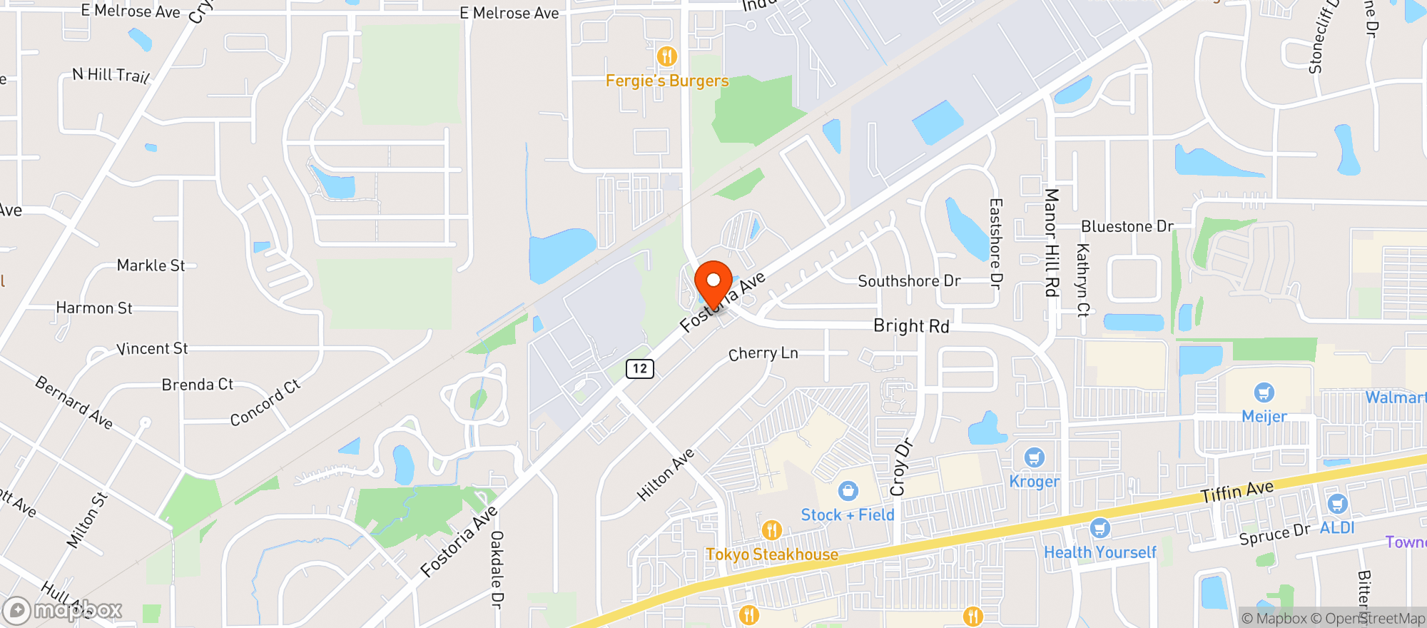 Map showing ARCO - Findlay