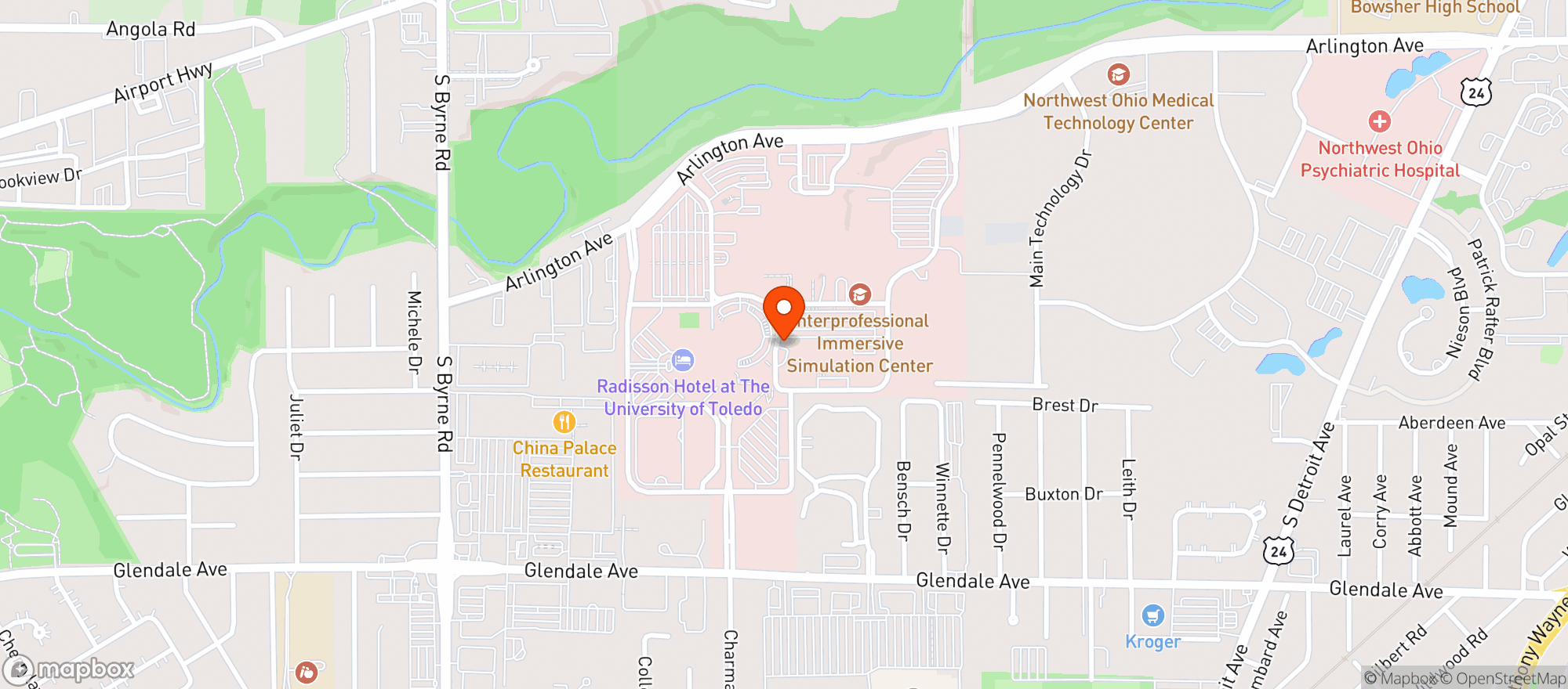 Map showing The Hotel At The Ut