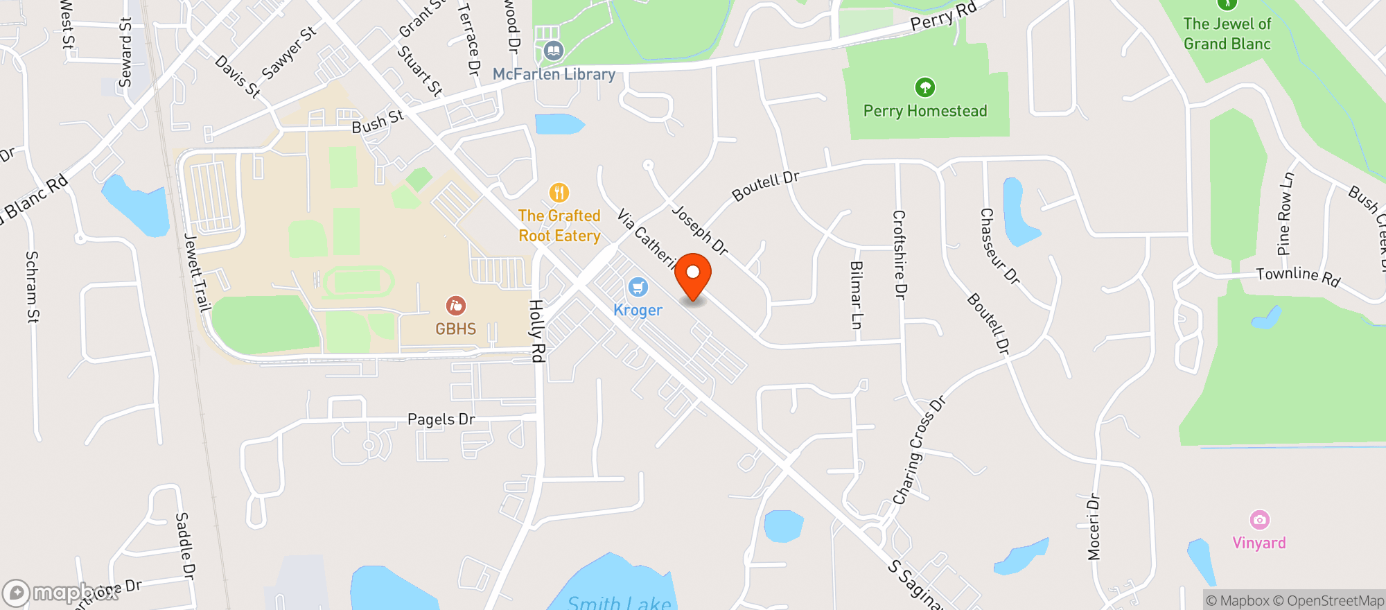 Map showing Kroger