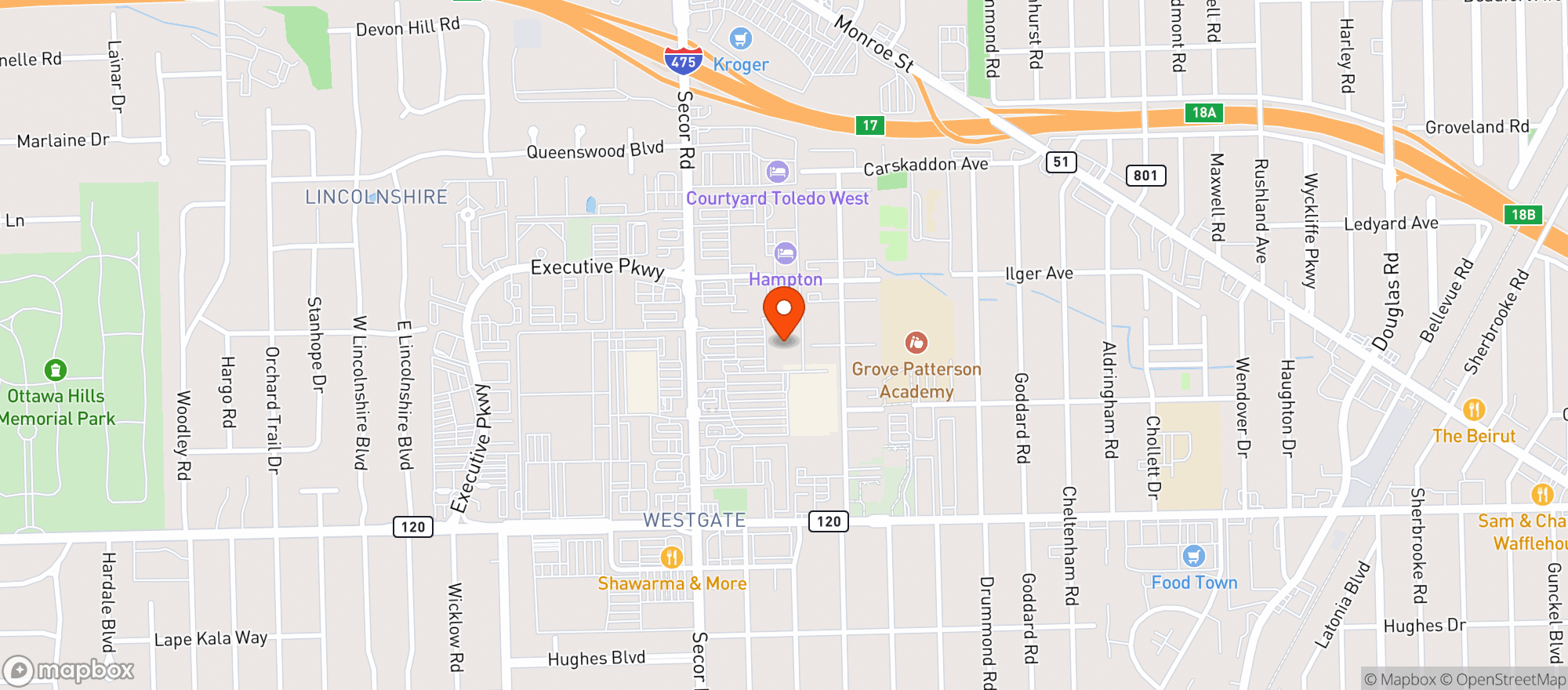 Map showing Bulk Beverage Co