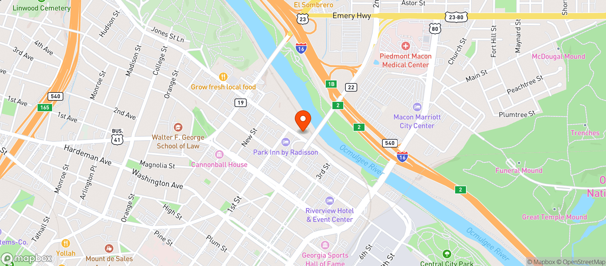 Map showing Barks N Brews