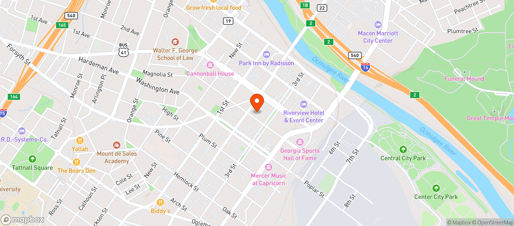 Map showing Churchills On Cherry