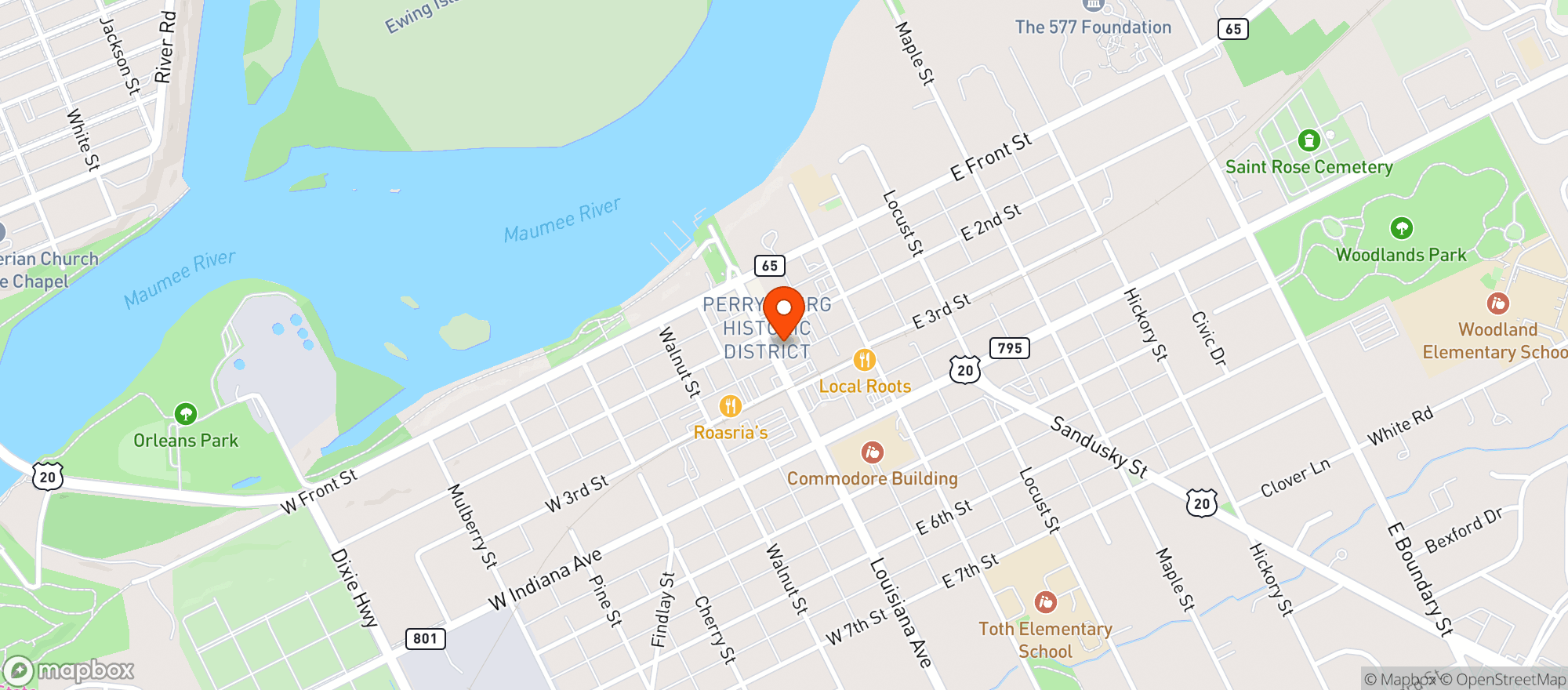 Map showing Lupitas Cantina