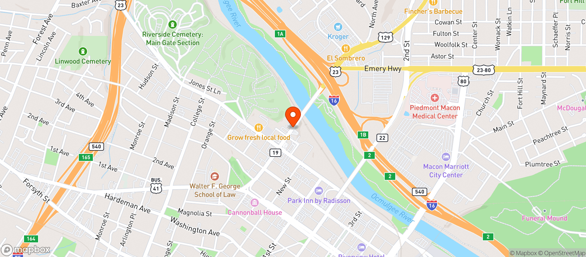 Map showing Texaco
