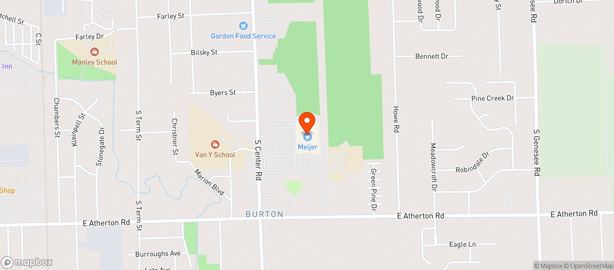 Map showing Meijer
