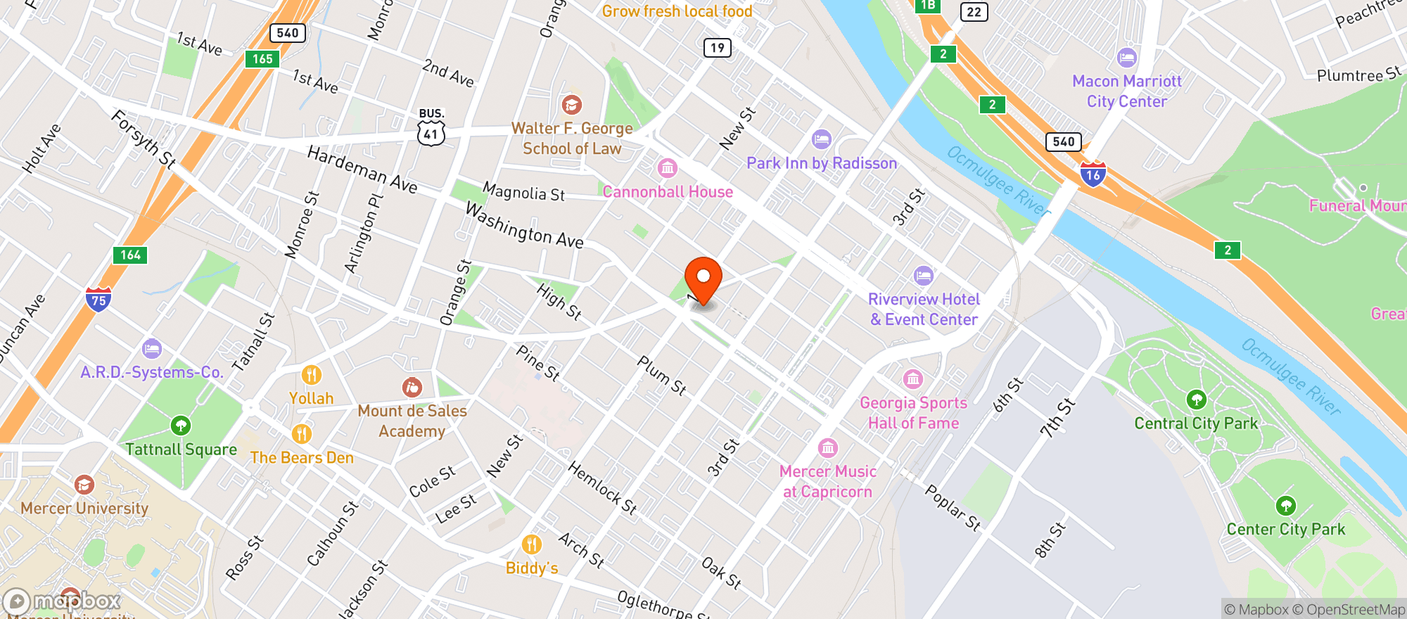 Map showing Just Tapd