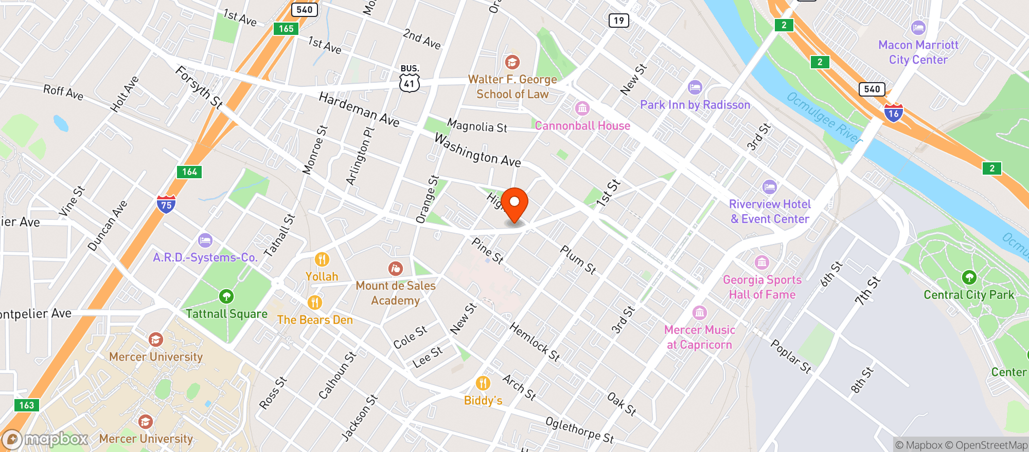Map showing Rabbit Hole