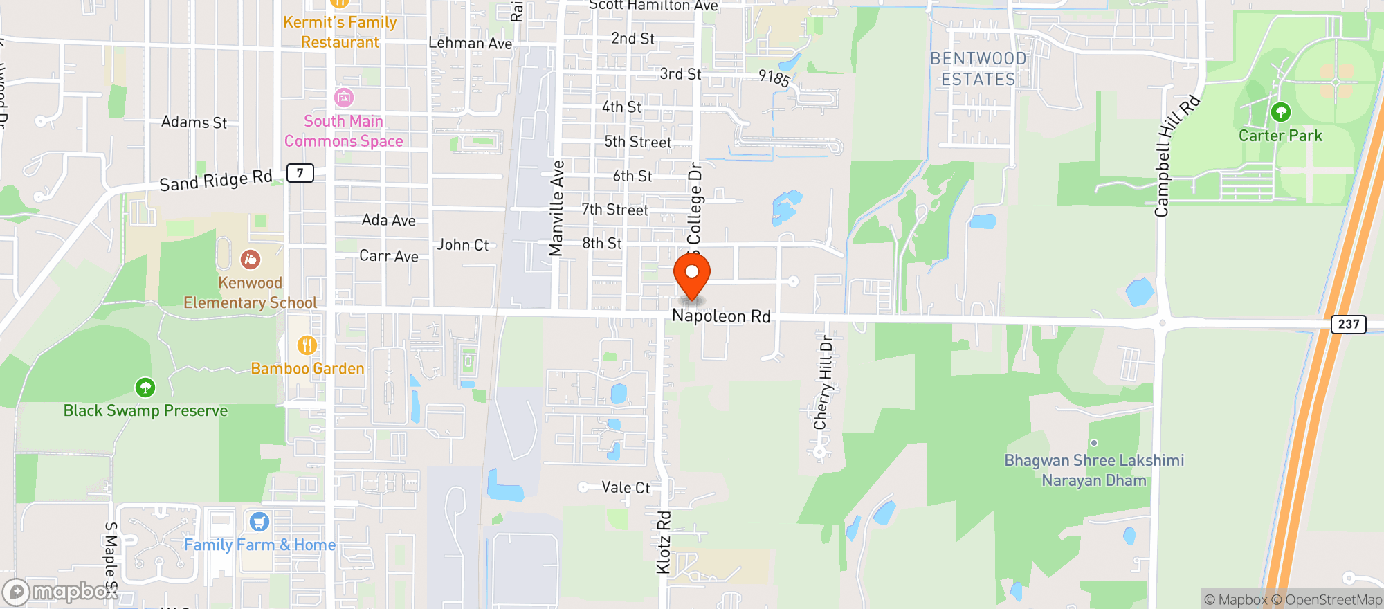 Map showing CAMPUS CARRY OUT