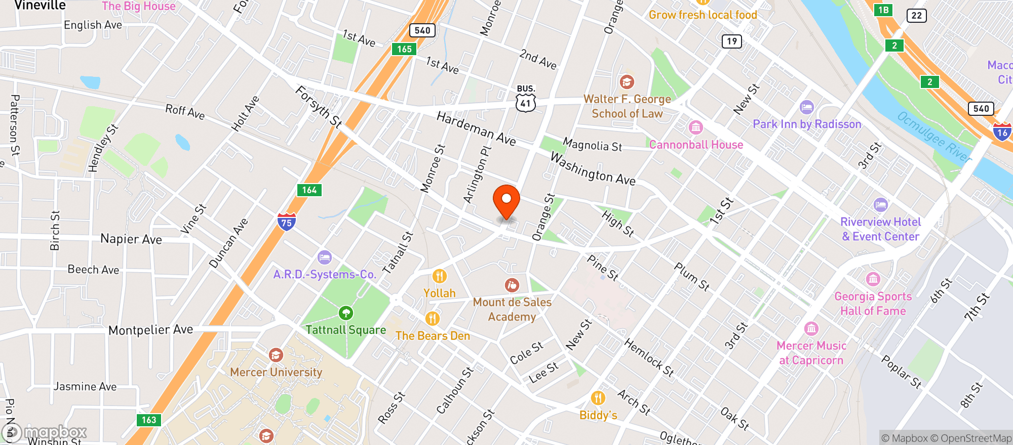 Map showing CIRCLE K