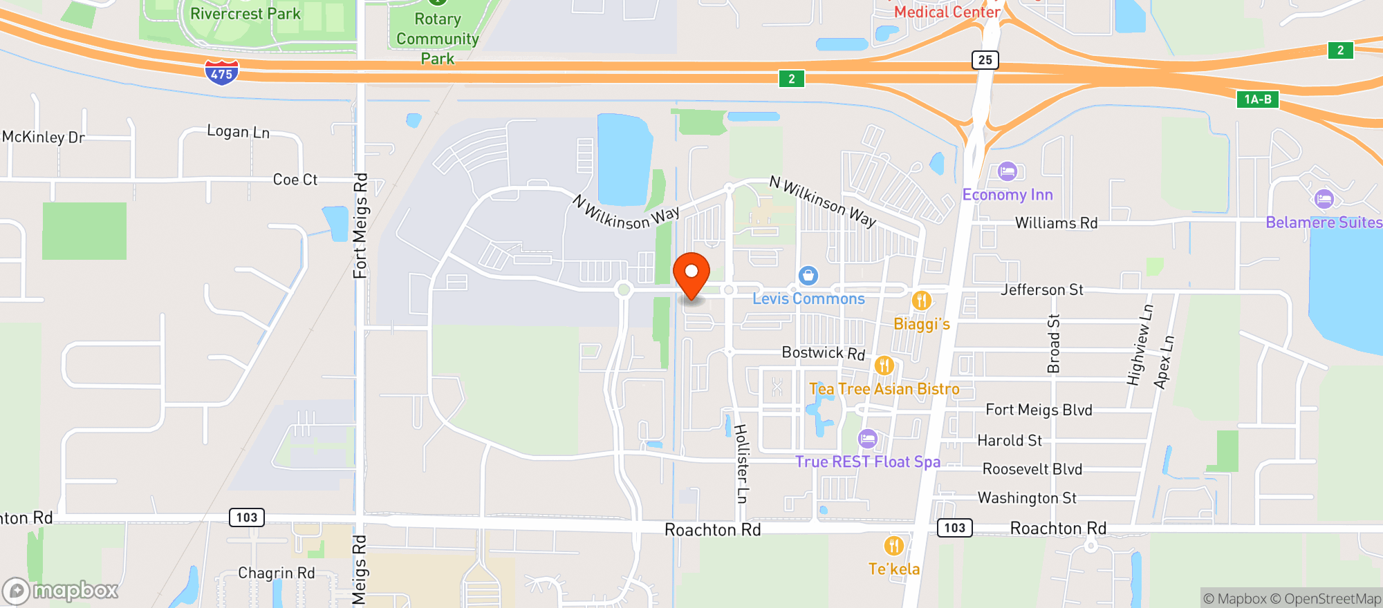 Map showing Nagoya Japanese Pburg