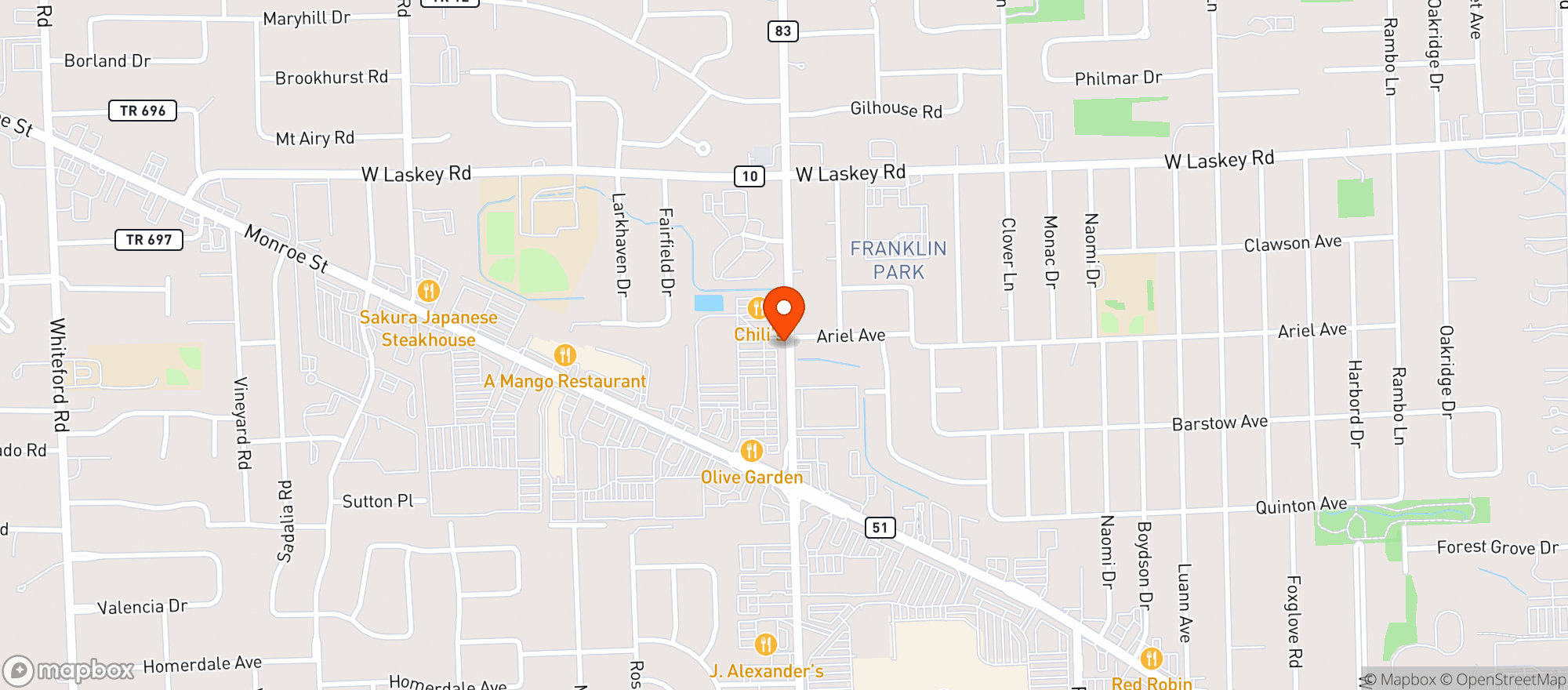 Map showing Coopers Hawk Winery & Restaurant