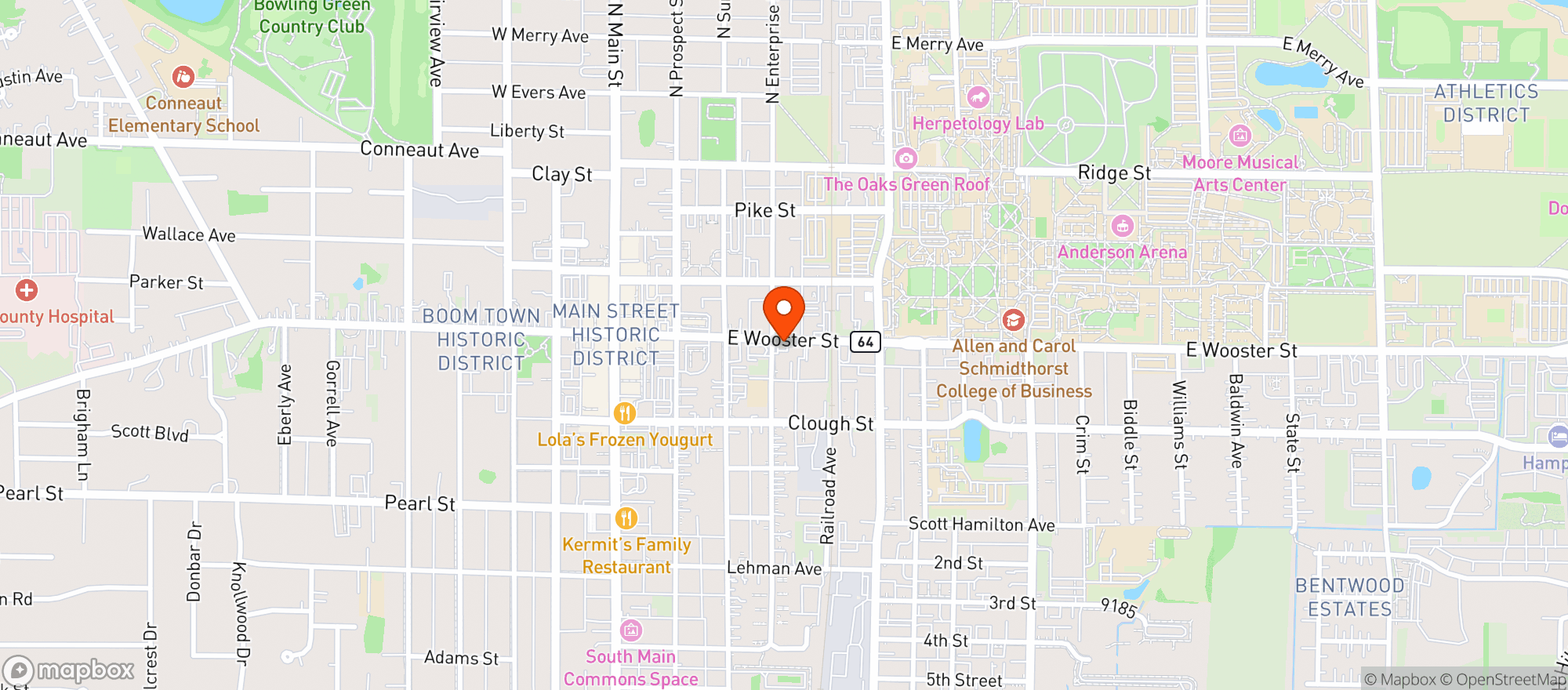 Map showing Quick Stop Bgreen