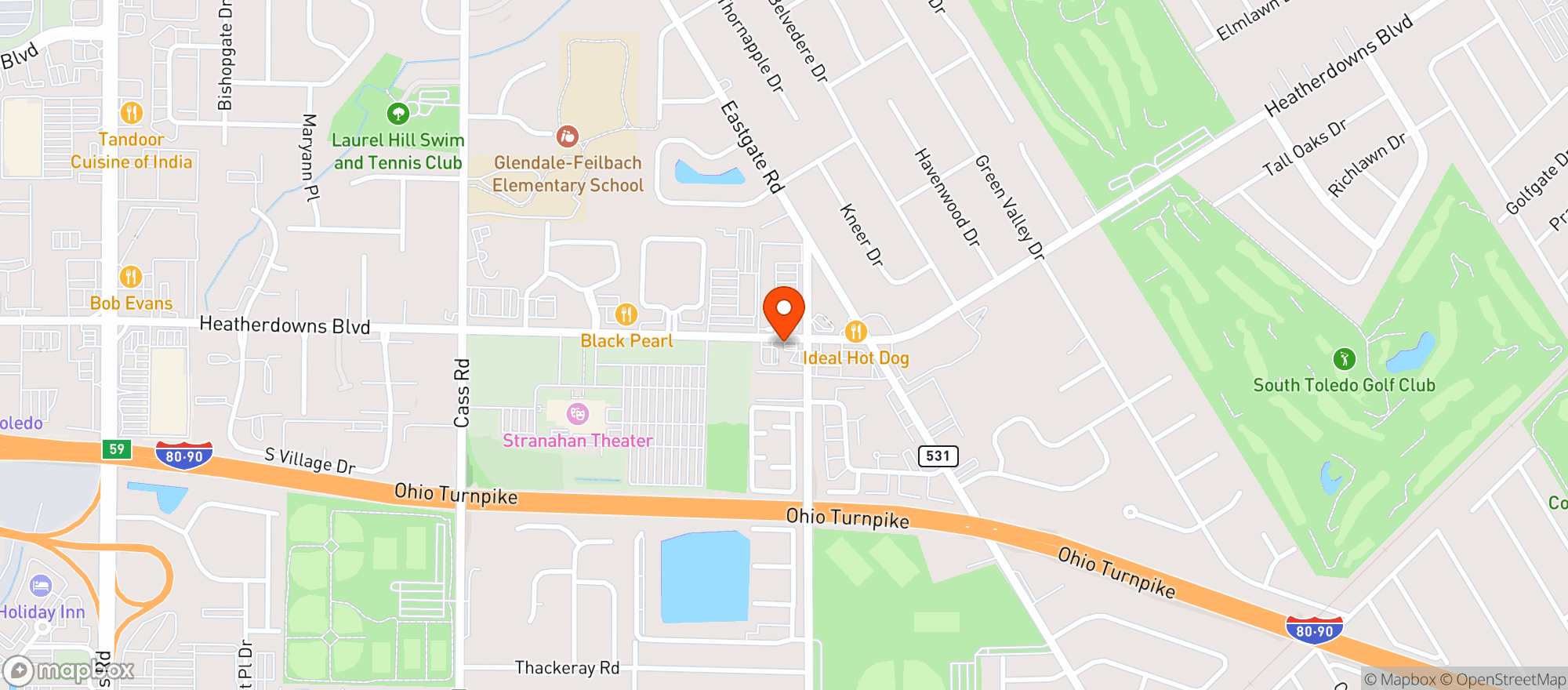 Map showing Sunoco Heatherdowns