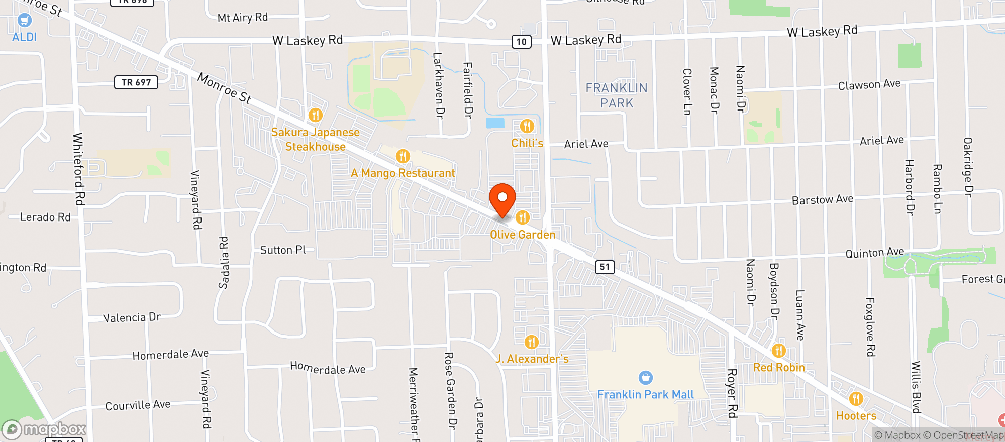 Map showing Palacio Maya