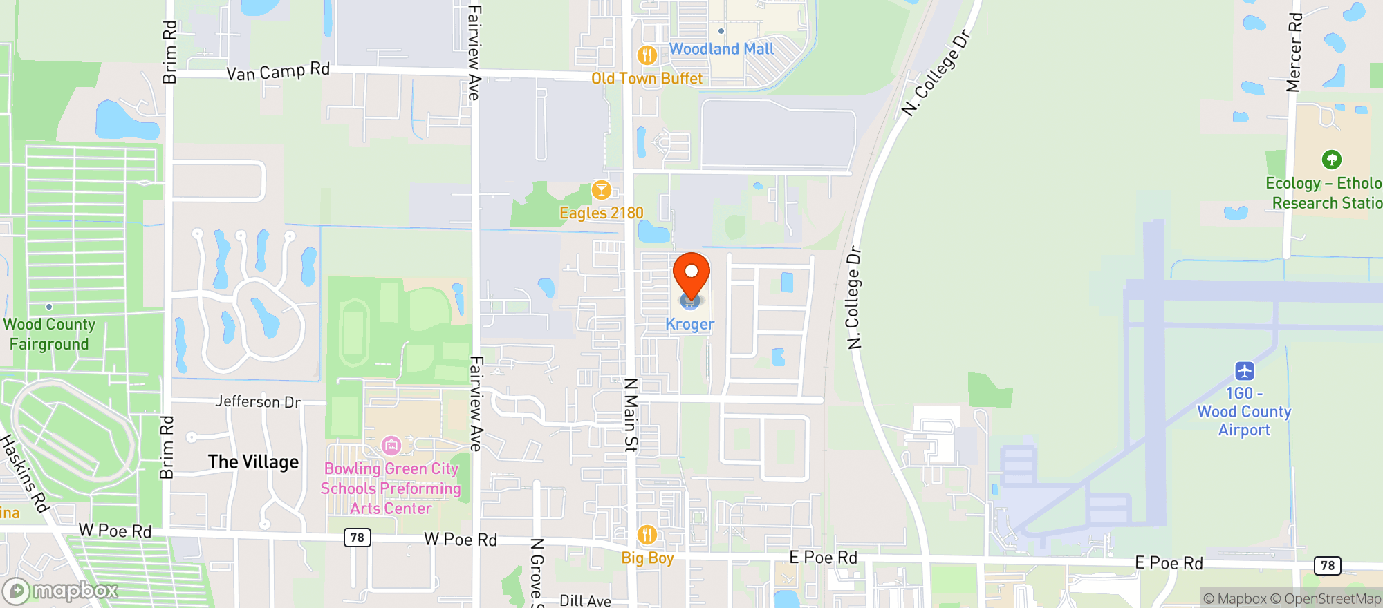 Map showing Columbus (016) - 00878 - Bowling Green