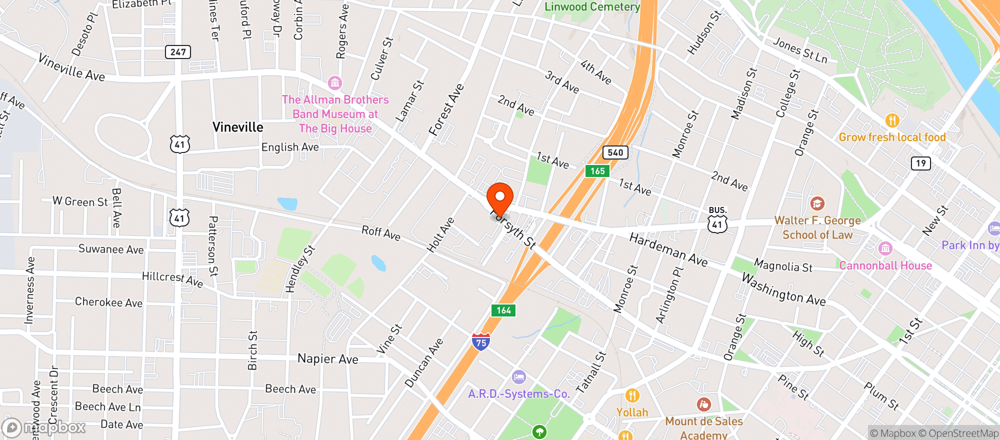 Map showing Citgo Food Mart