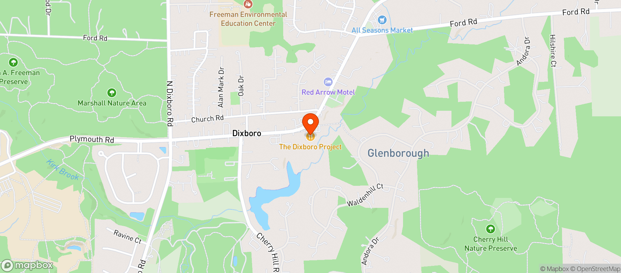 Map showing The Dixboro Project