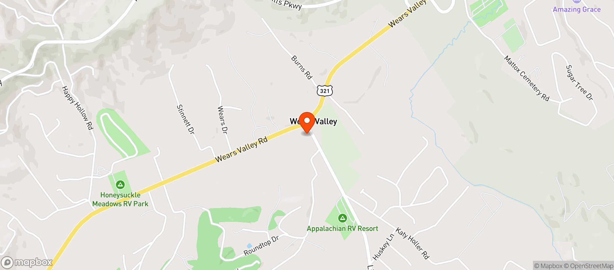 Map showing Mountain Brothers General Store