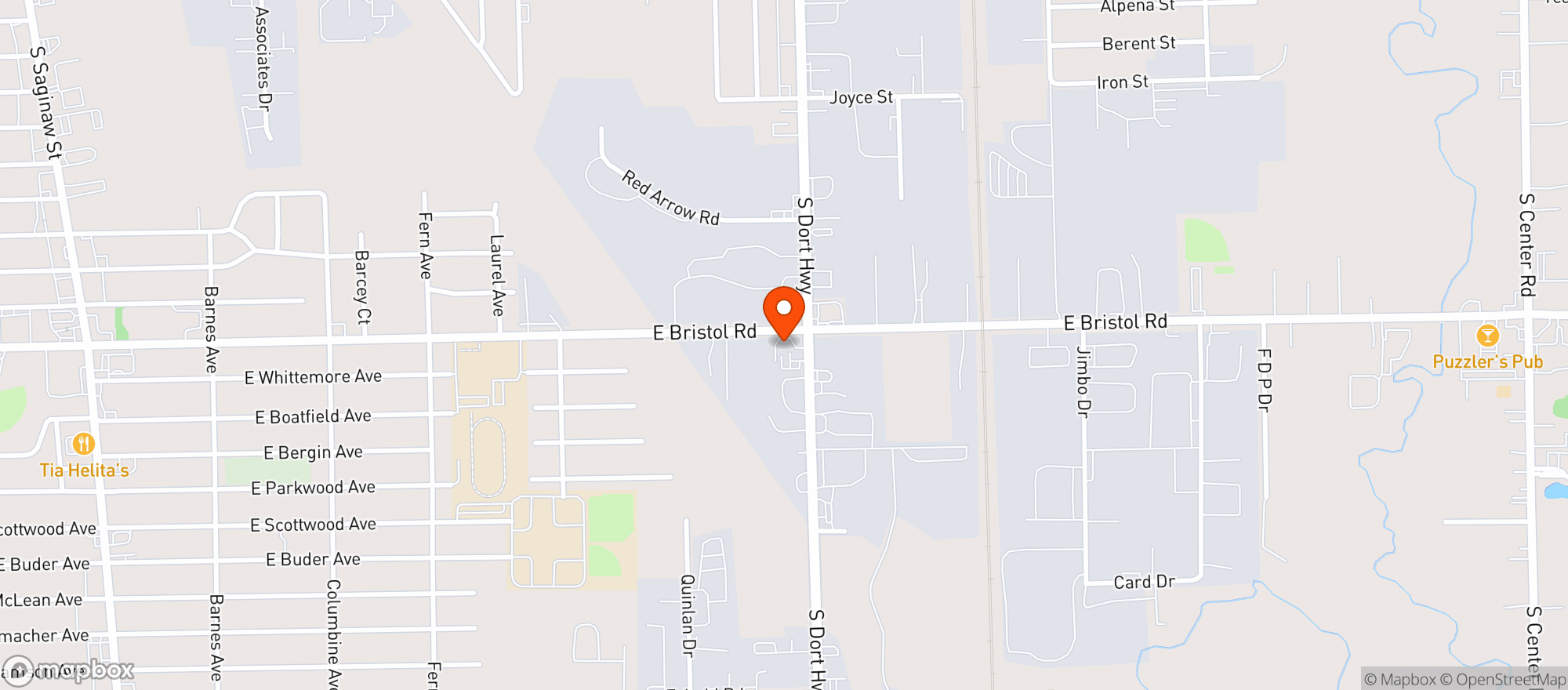 Map showing Dort Hwy Dispo