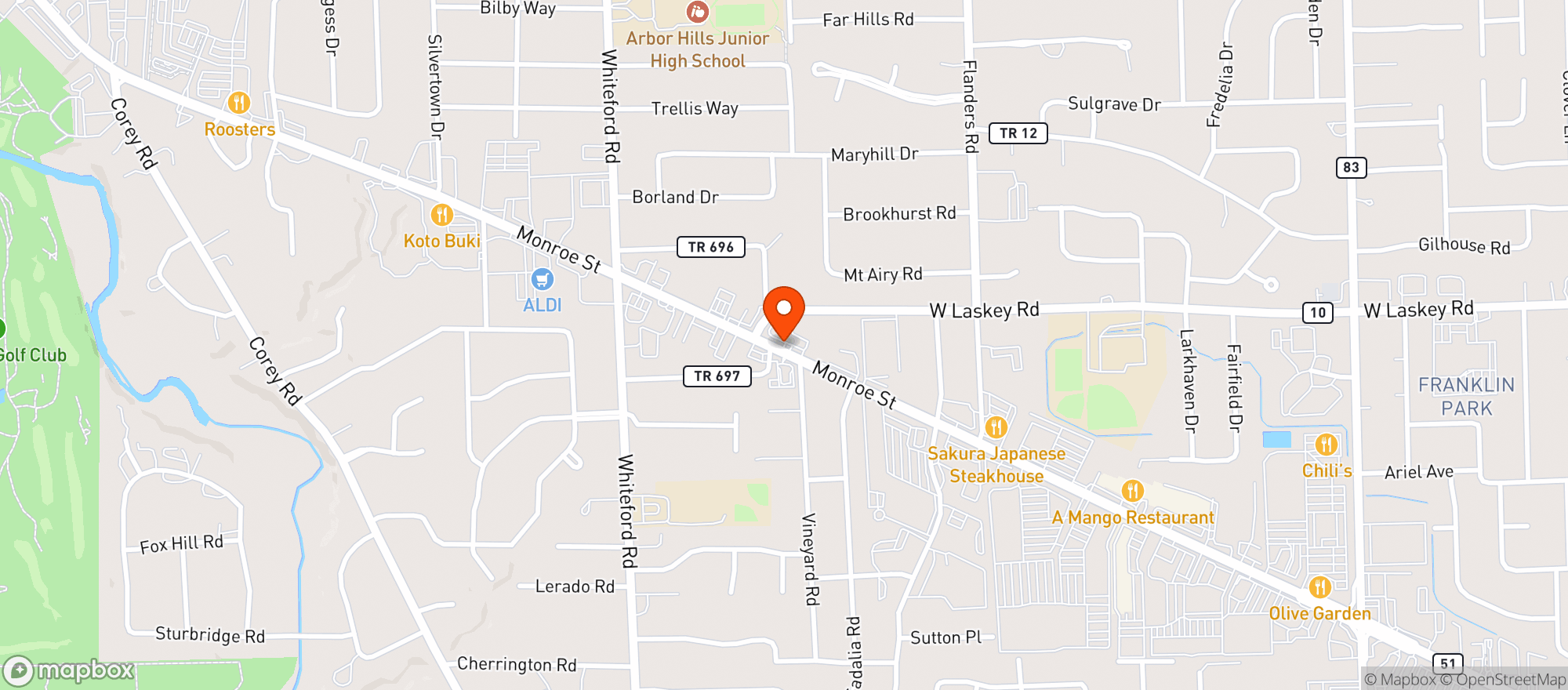 Map showing Sofo's Italian Market