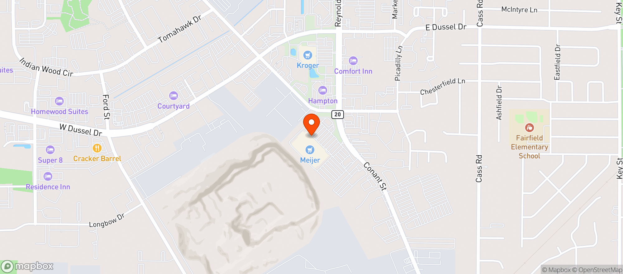 Map showing Meijer