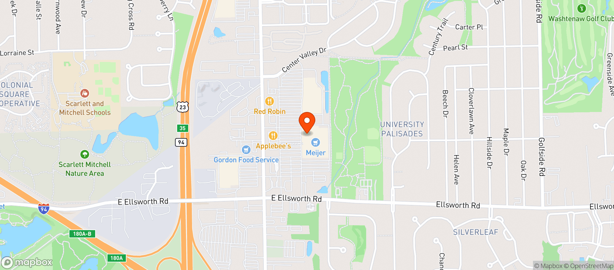 Map showing Meijer
