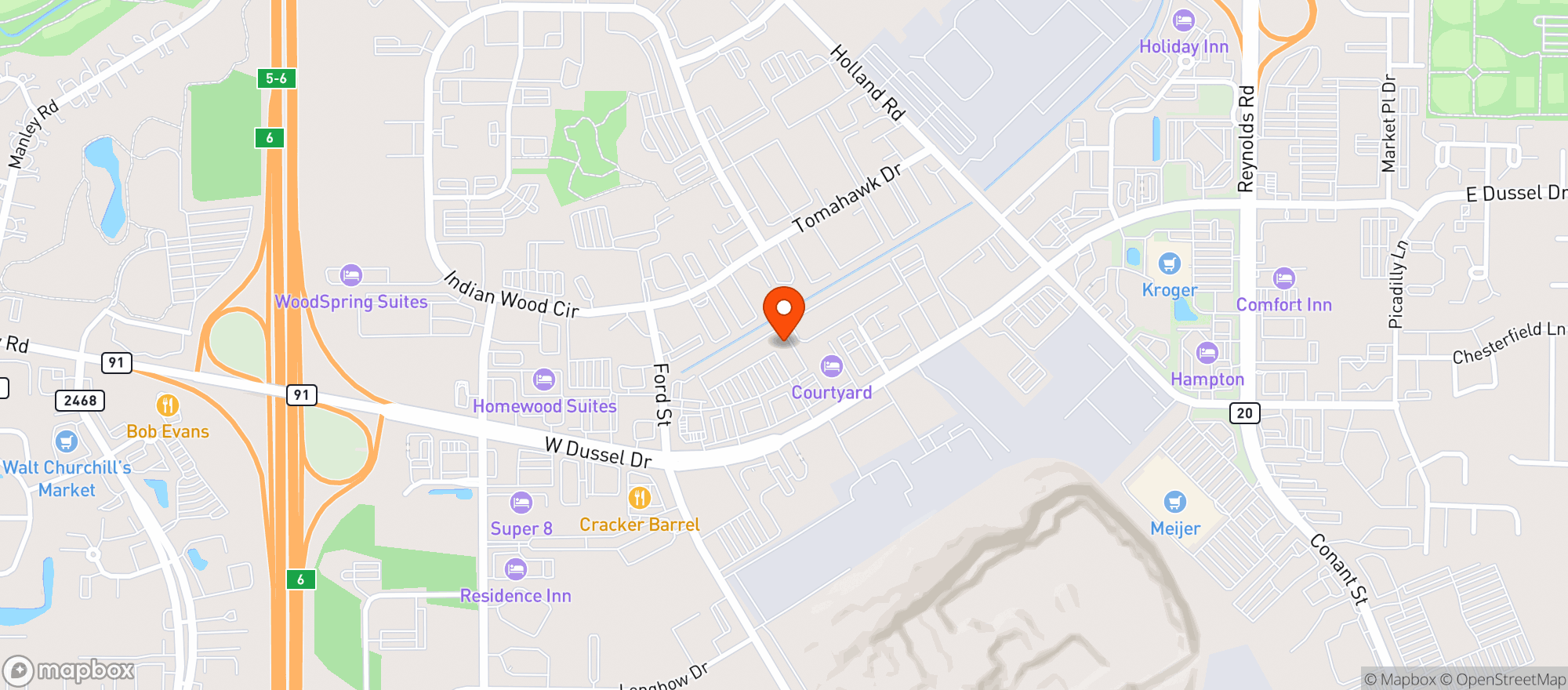 Map showing Buffalo Wild Wings Gril #3157