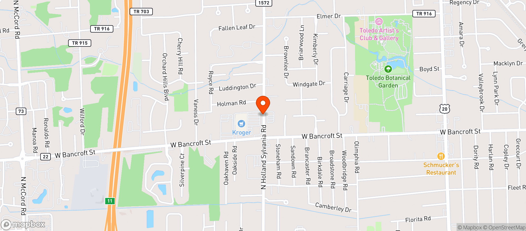 Map showing Kroger