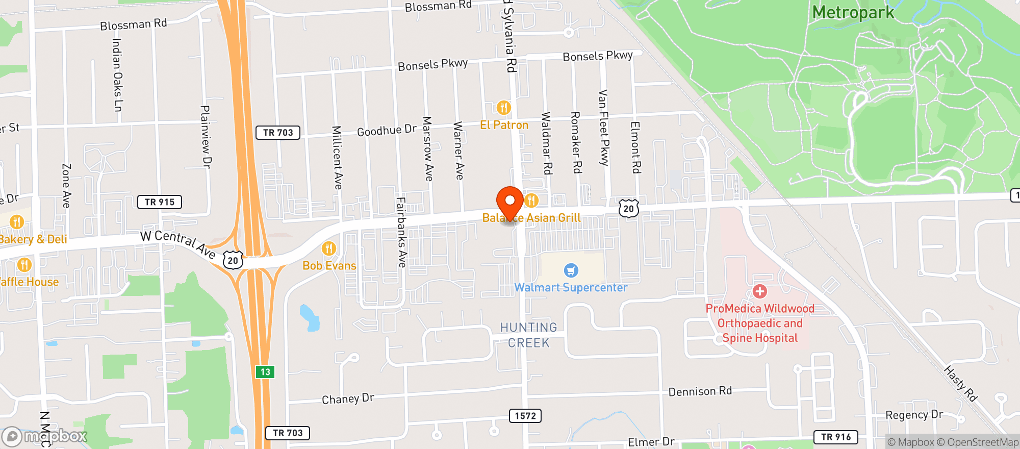 Map showing The Four Nineteen Smoke Co