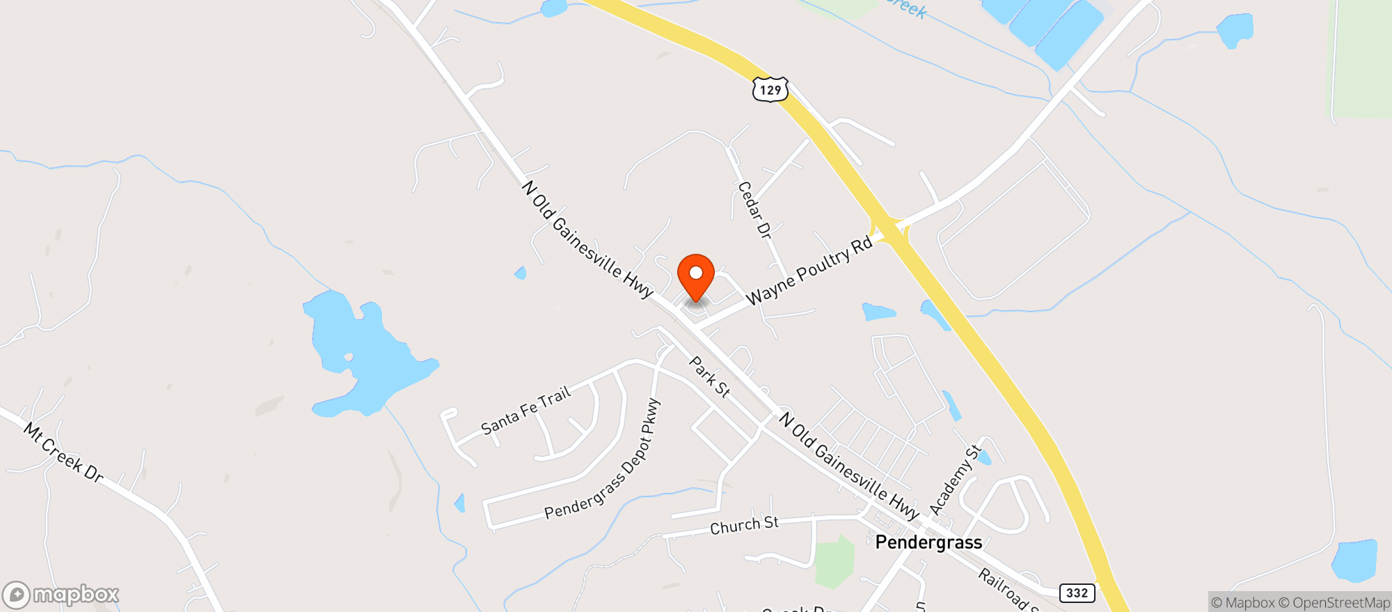 Map showing The Barn Bottle Shop