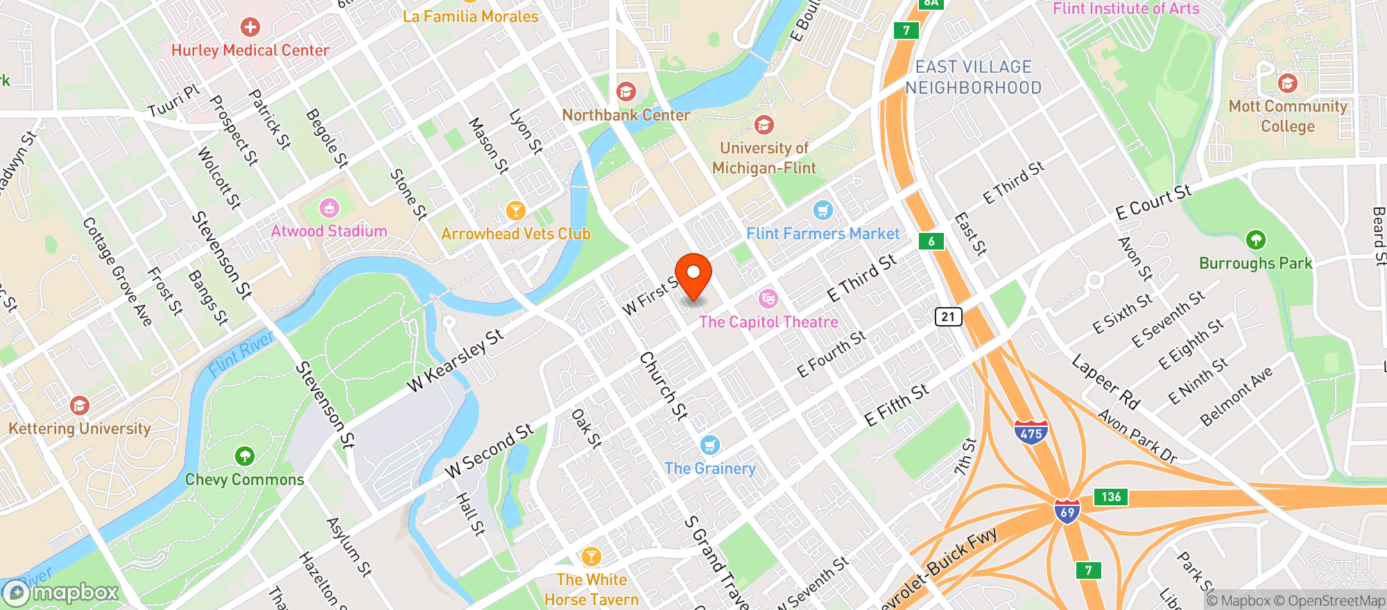 Map showing Torch Bar and Grill