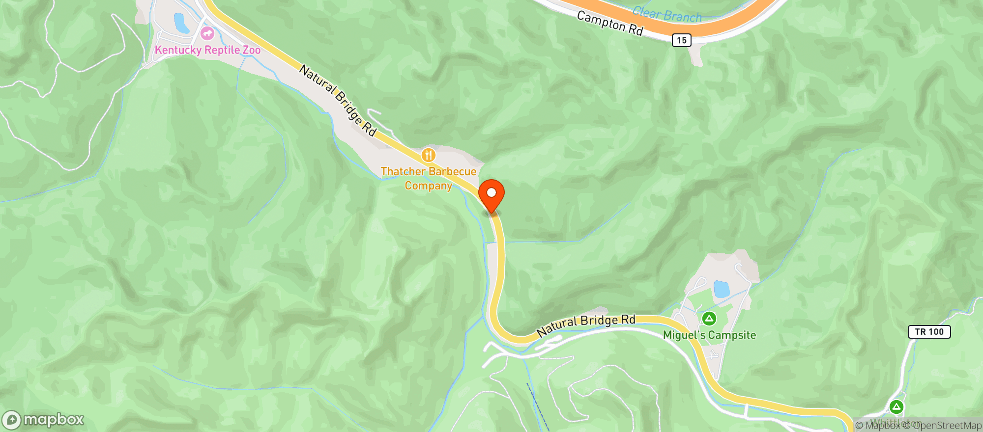 Map showing DANIEL BOONE COFFEE SHOP