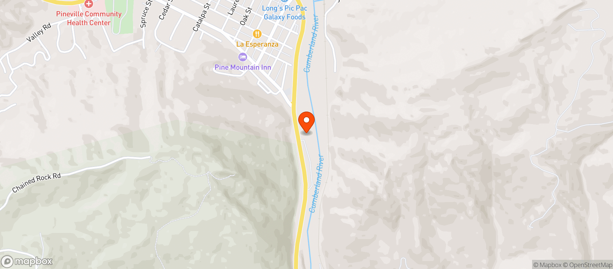 Map showing Chain Rock Liquor