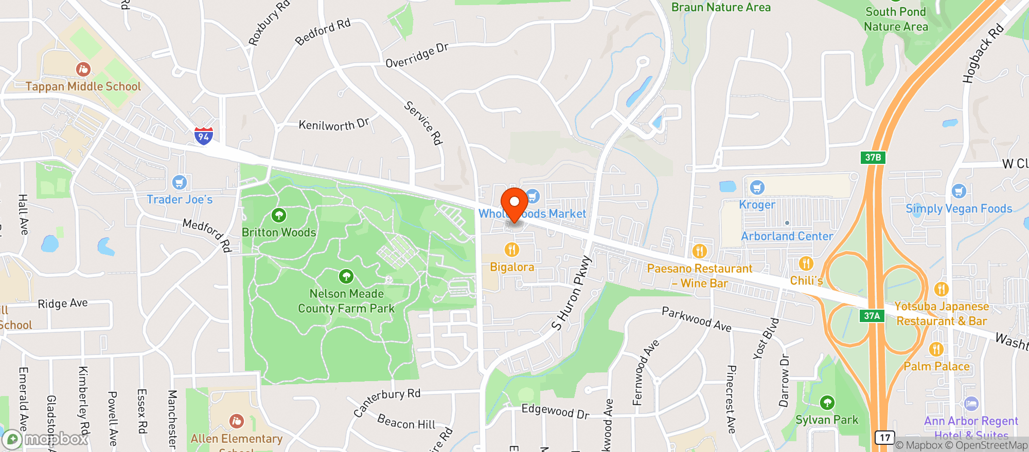 Map showing Zola Bistro