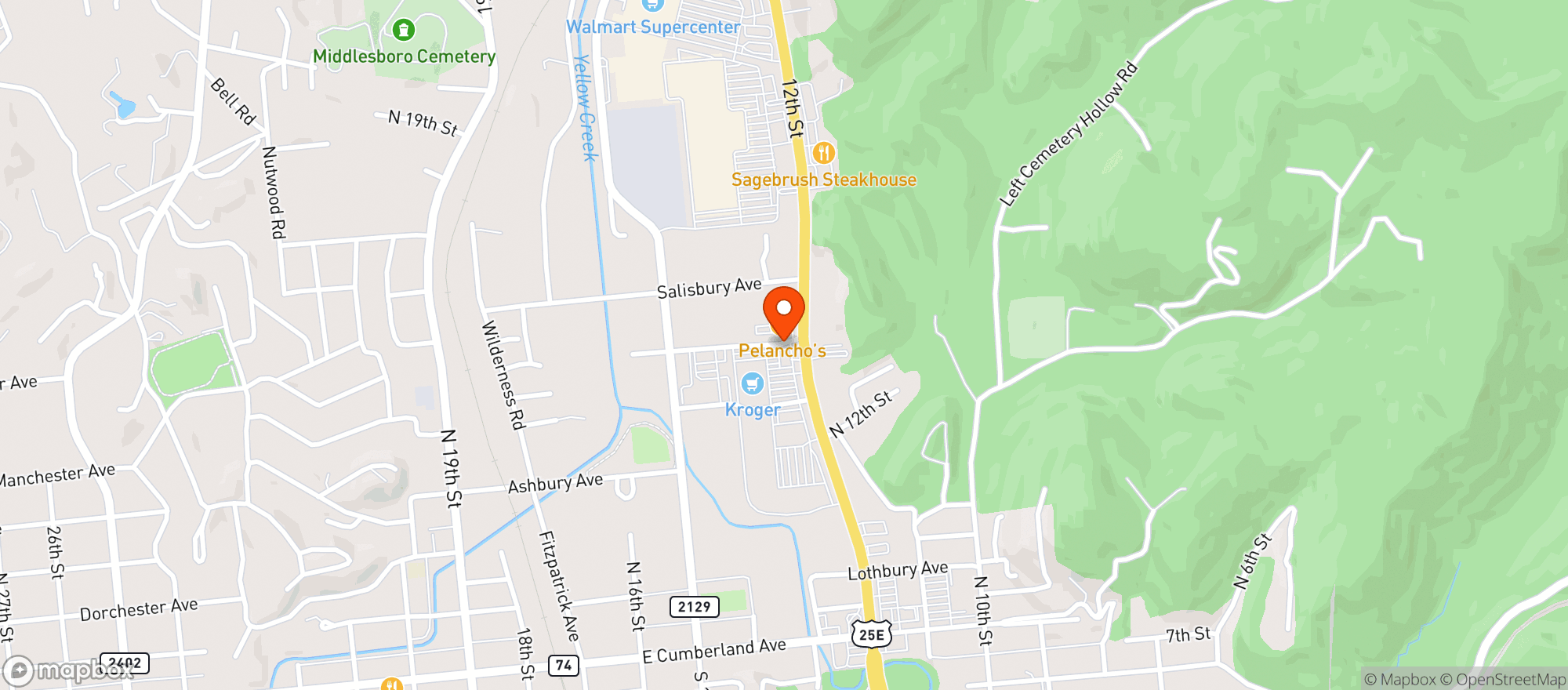 Map showing Kroger