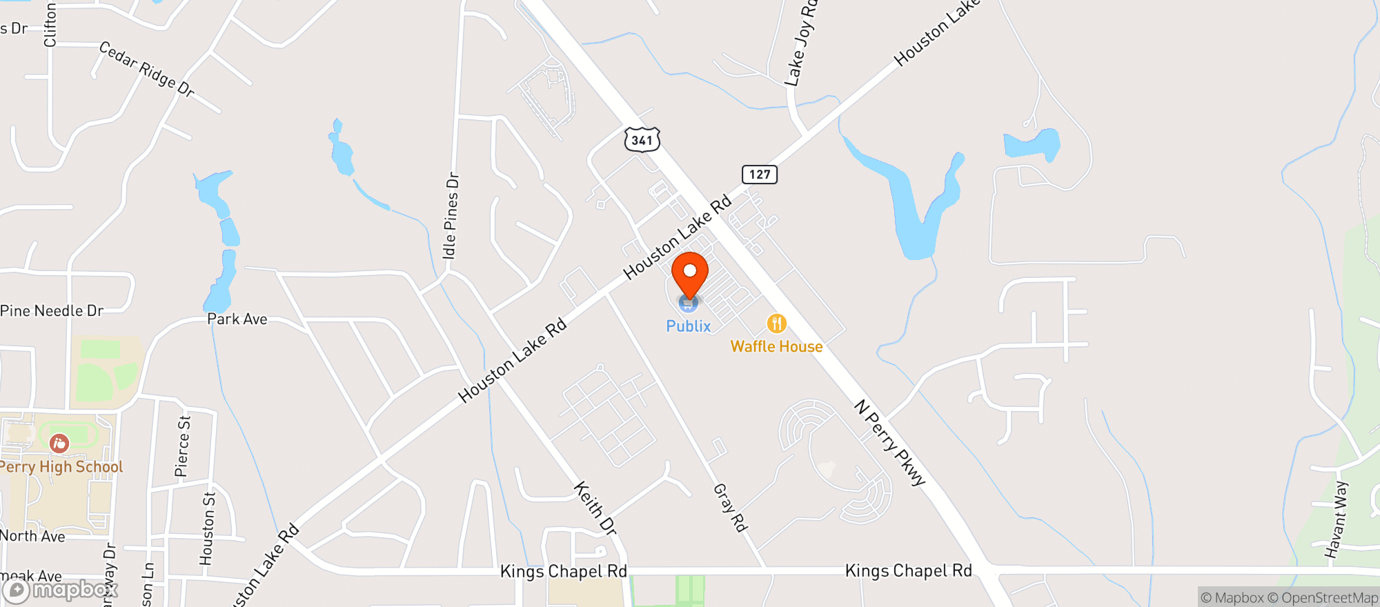 Map showing Publix
