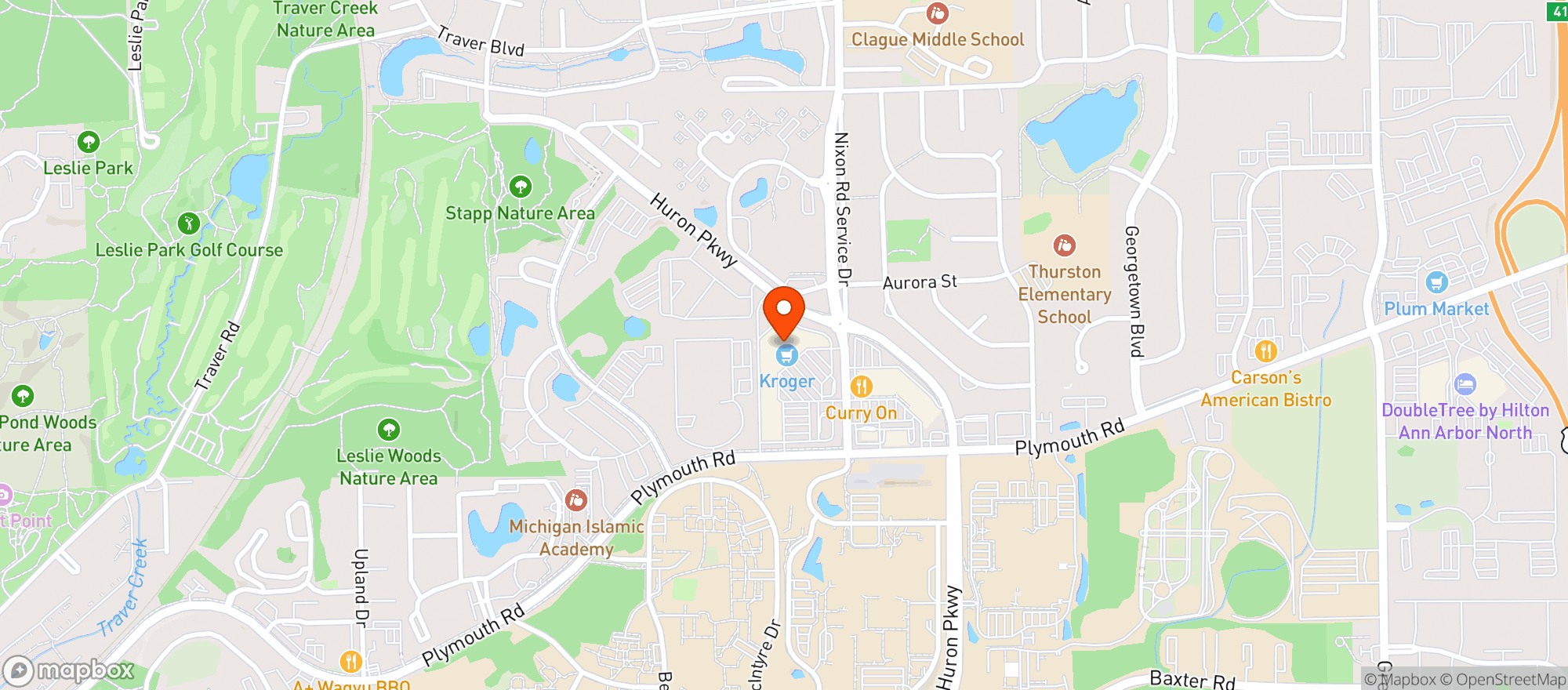 Map showing Kroger