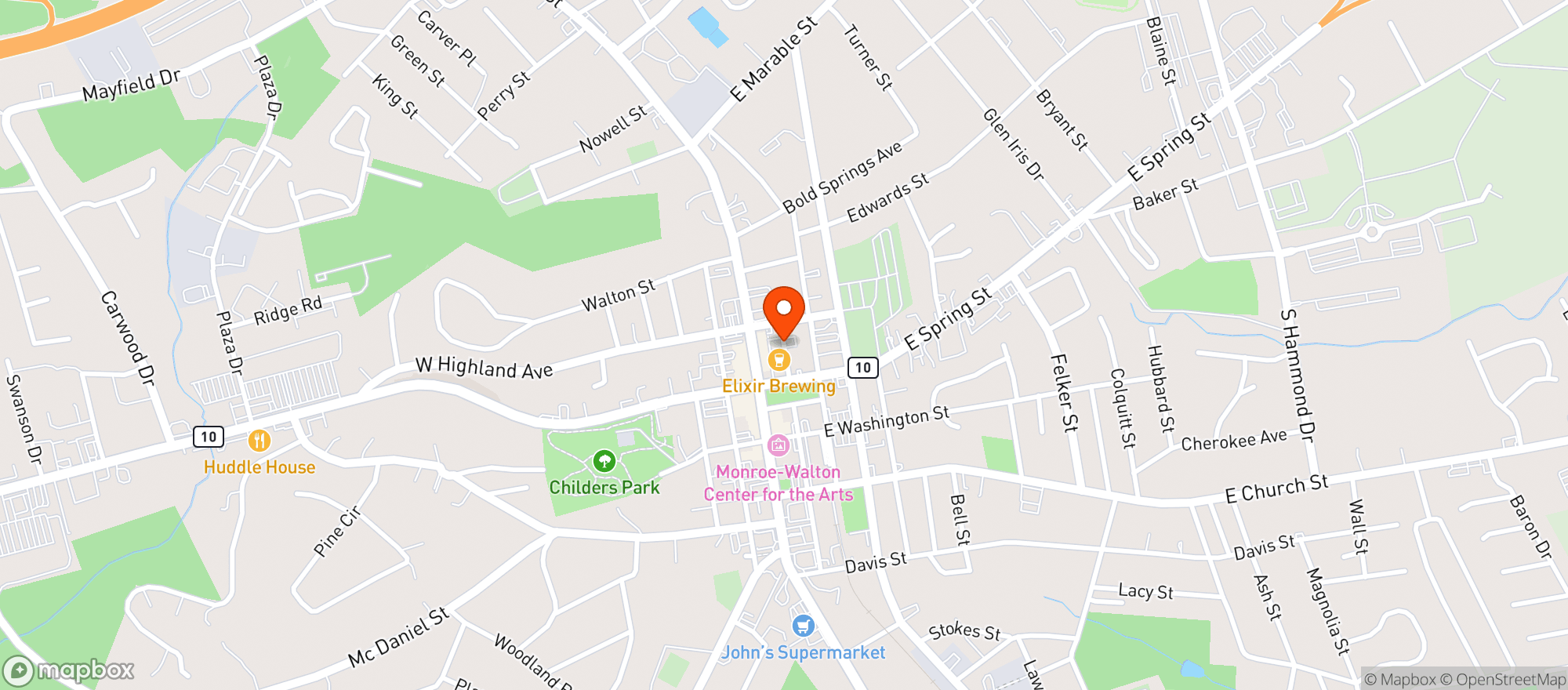 Map showing Porfirios Mexican Restaurant