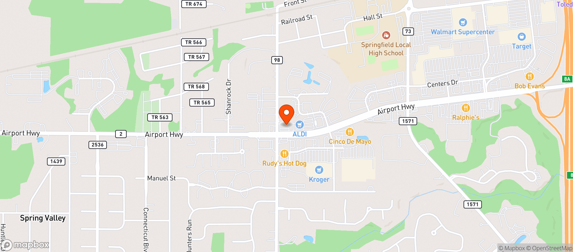 Map showing Holloway Co