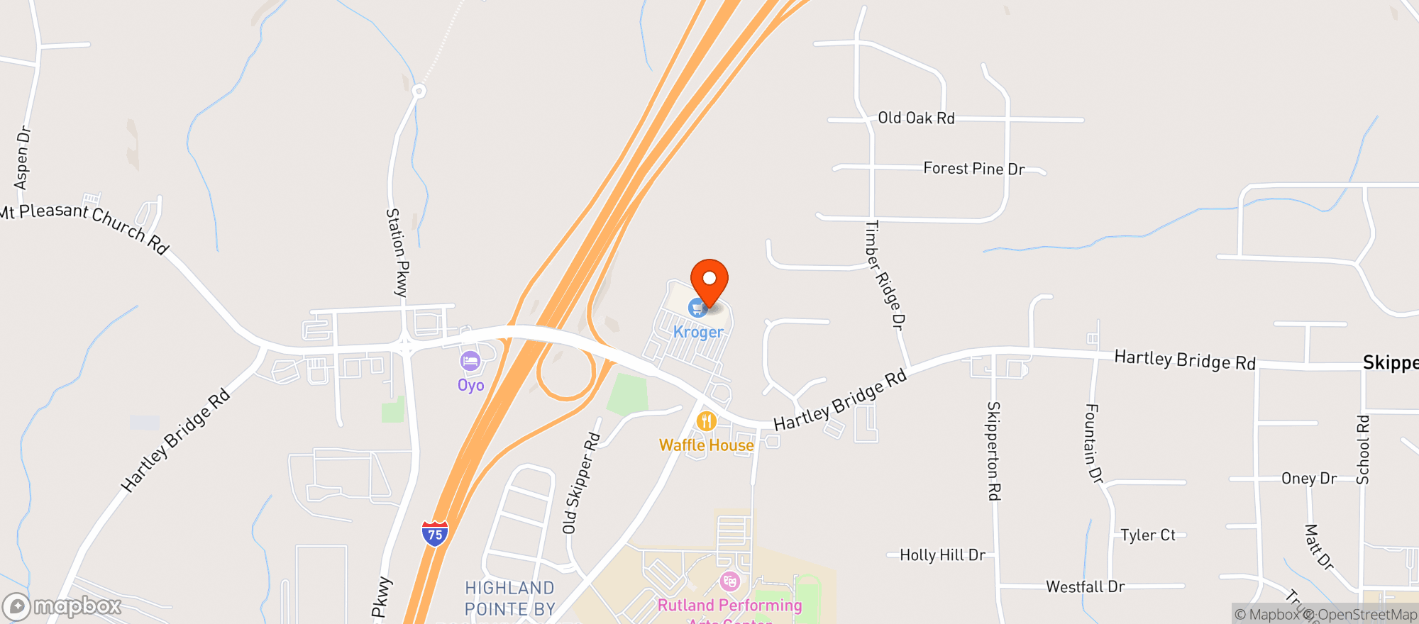 Map showing Kroger