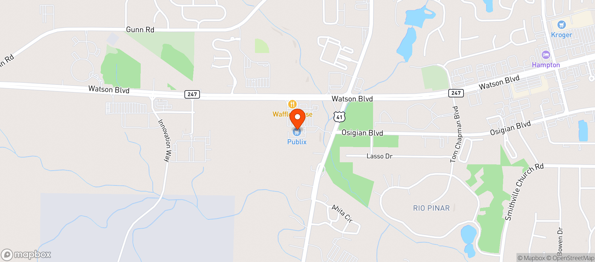 Map showing Publix