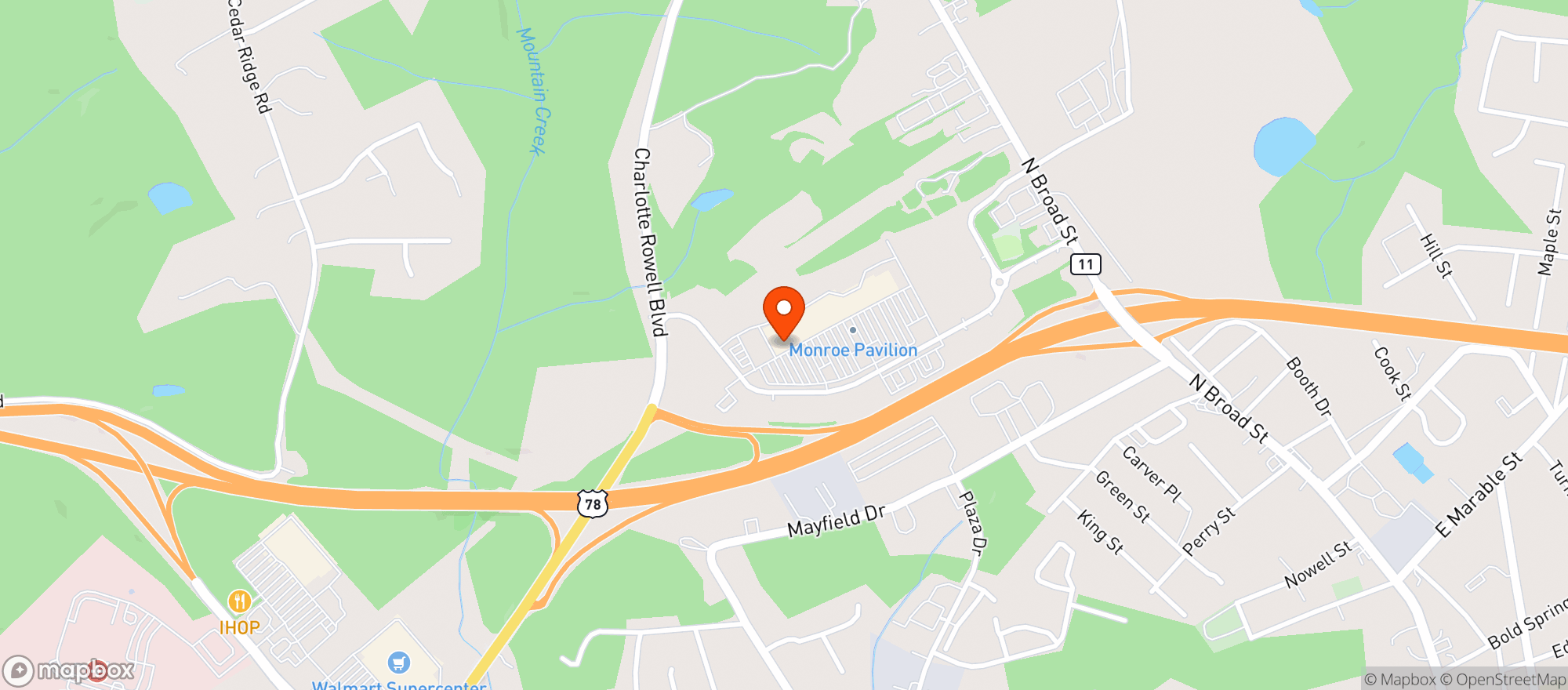 Map showing Publix Super Market