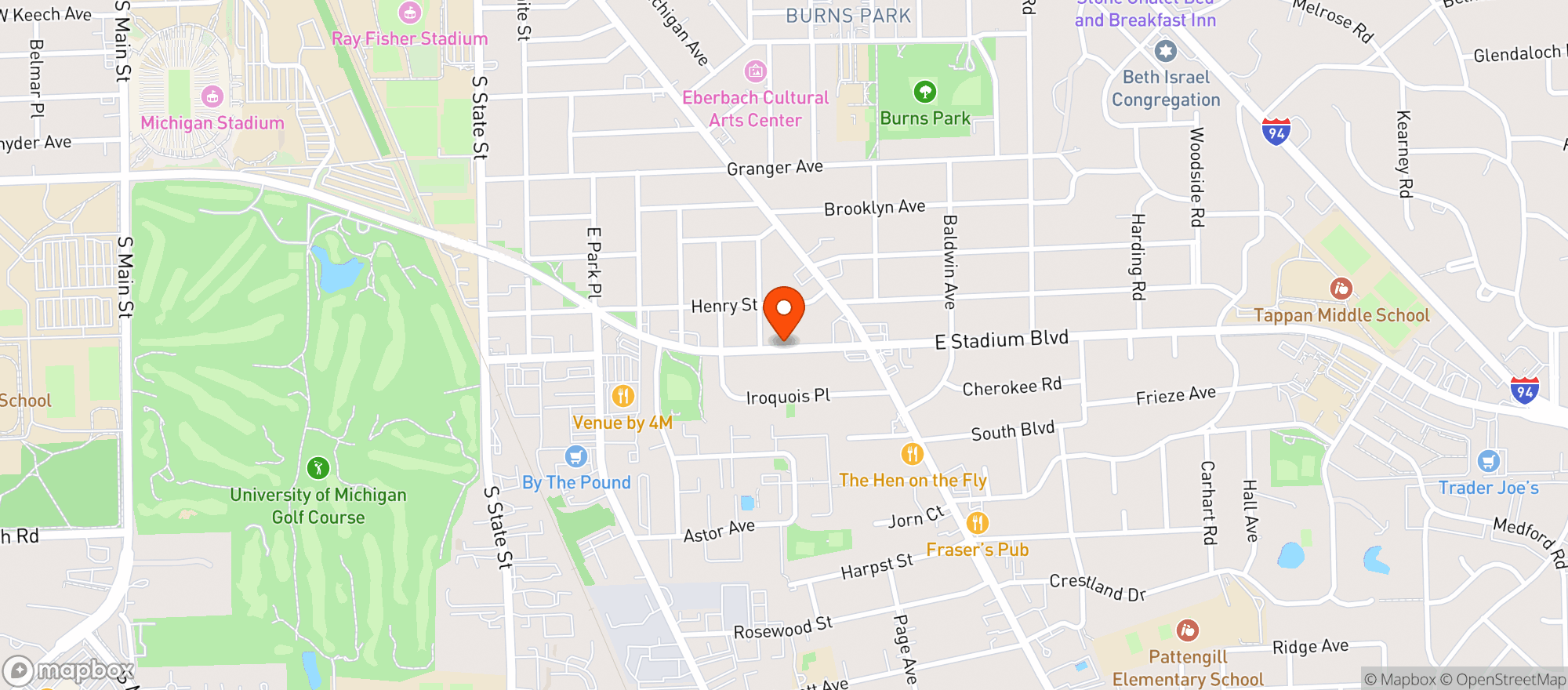 Map showing Stadium Market