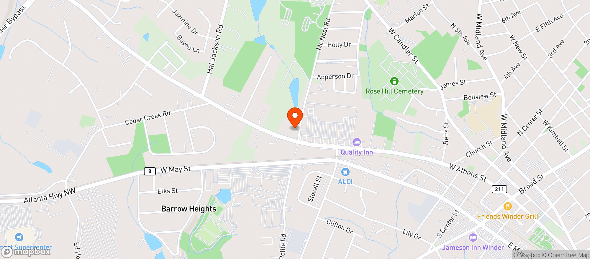 Map showing Pala Food Mart