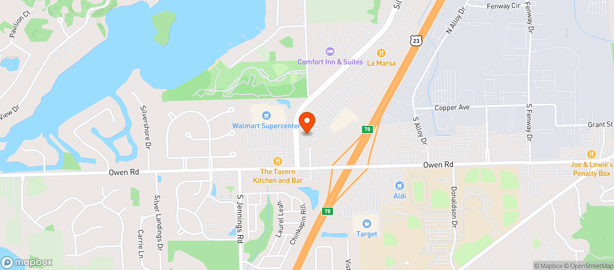 Map showing Apex Nutrition